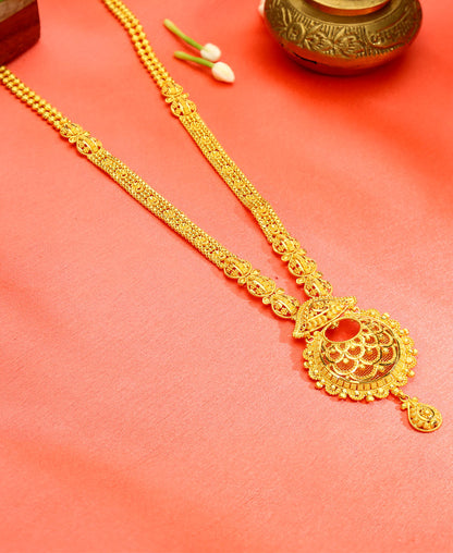Virasat Charm Yellow Gold Necklace  For Woman