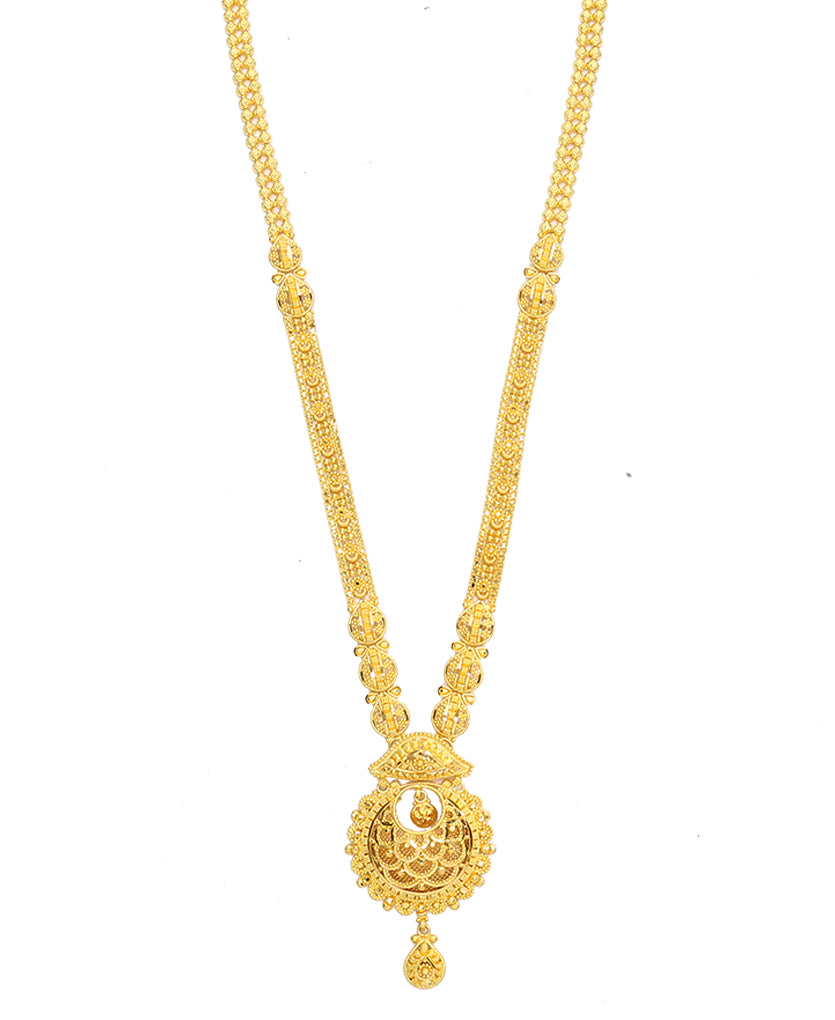 virasat charm yellow gold necklace  for woman