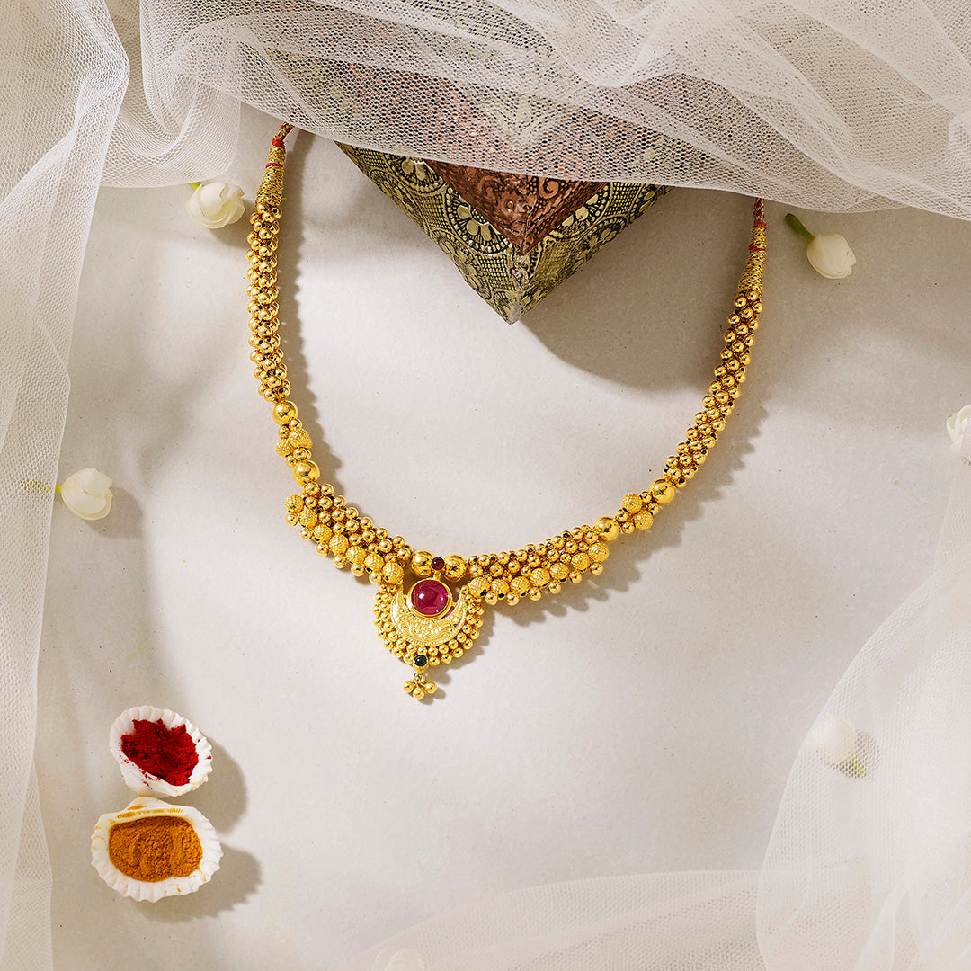 Ratnadeep Thushi Gold Necklace For Women