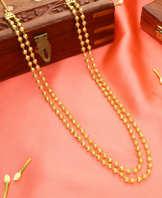 Peshwai Mohan Maal Yellow Gold Necklace  For Woman