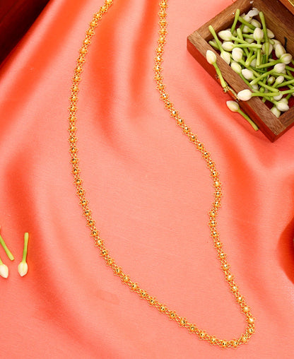 Manikya Bor Mala Yellow Gold Necklace  For Woman