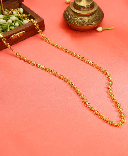 Manikya Bor Mala Yellow Gold Necklace  For Woman