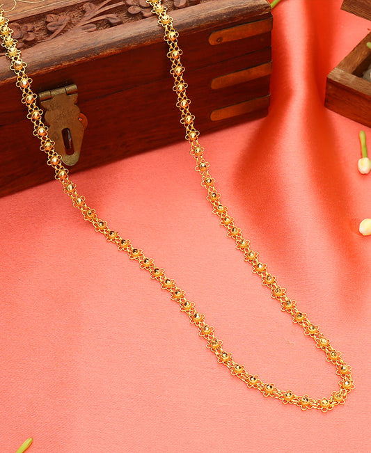 Manikya Bor Mala Yellow Gold Necklace  For Woman