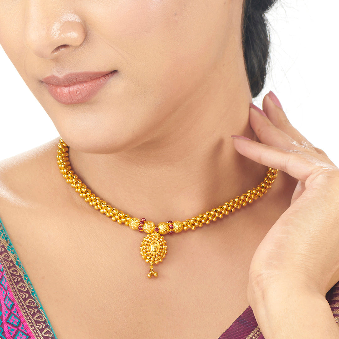 Swarnamayi Thushi Gold Necklace For Women