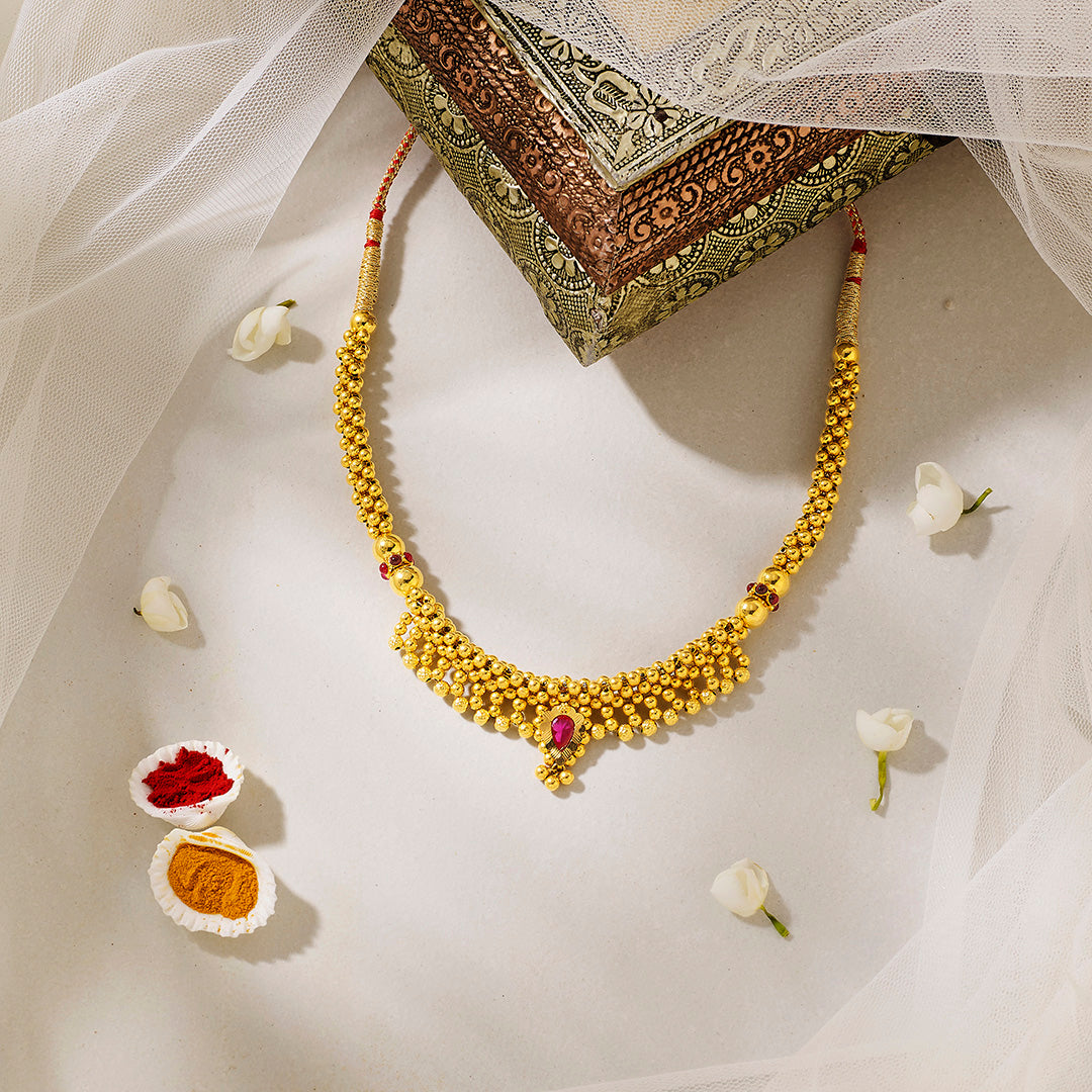 Rajlaxmi Thushi Gold Necklace For Women
