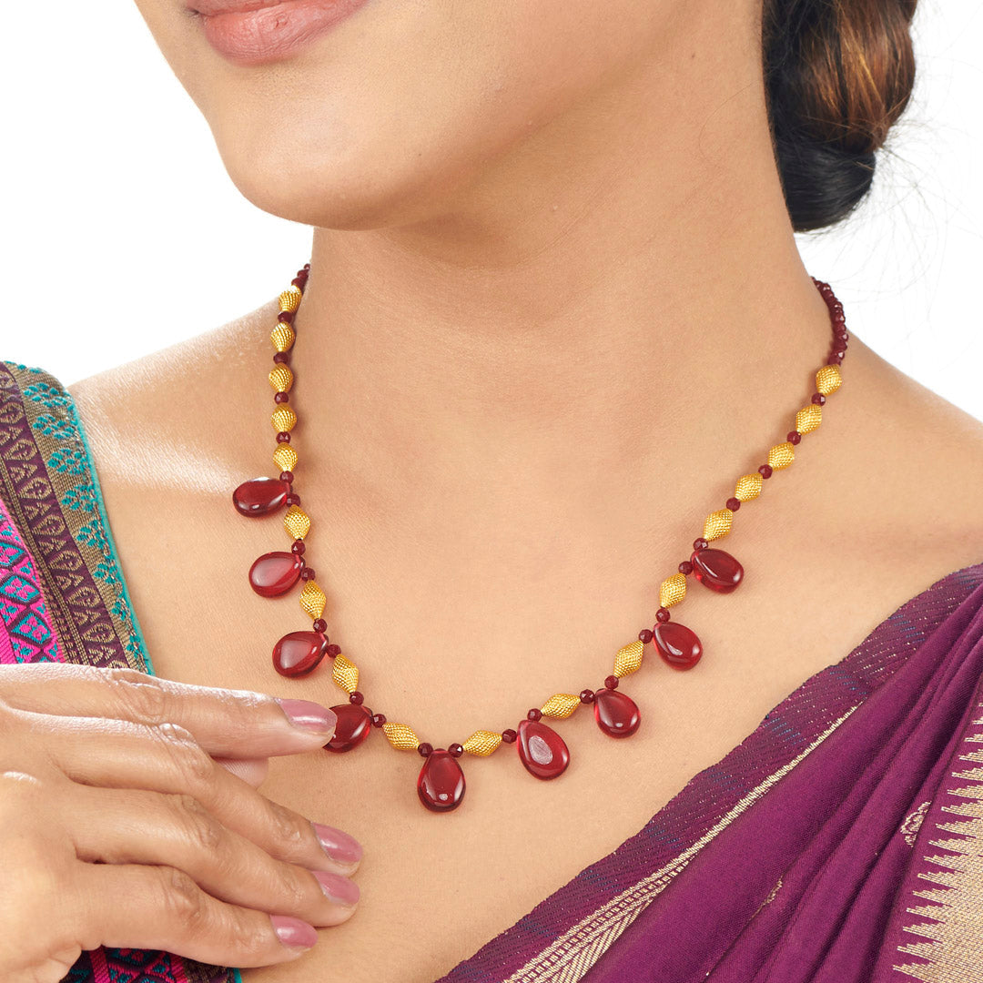 Manikya Gokak Thushi Gold Necklace For Women