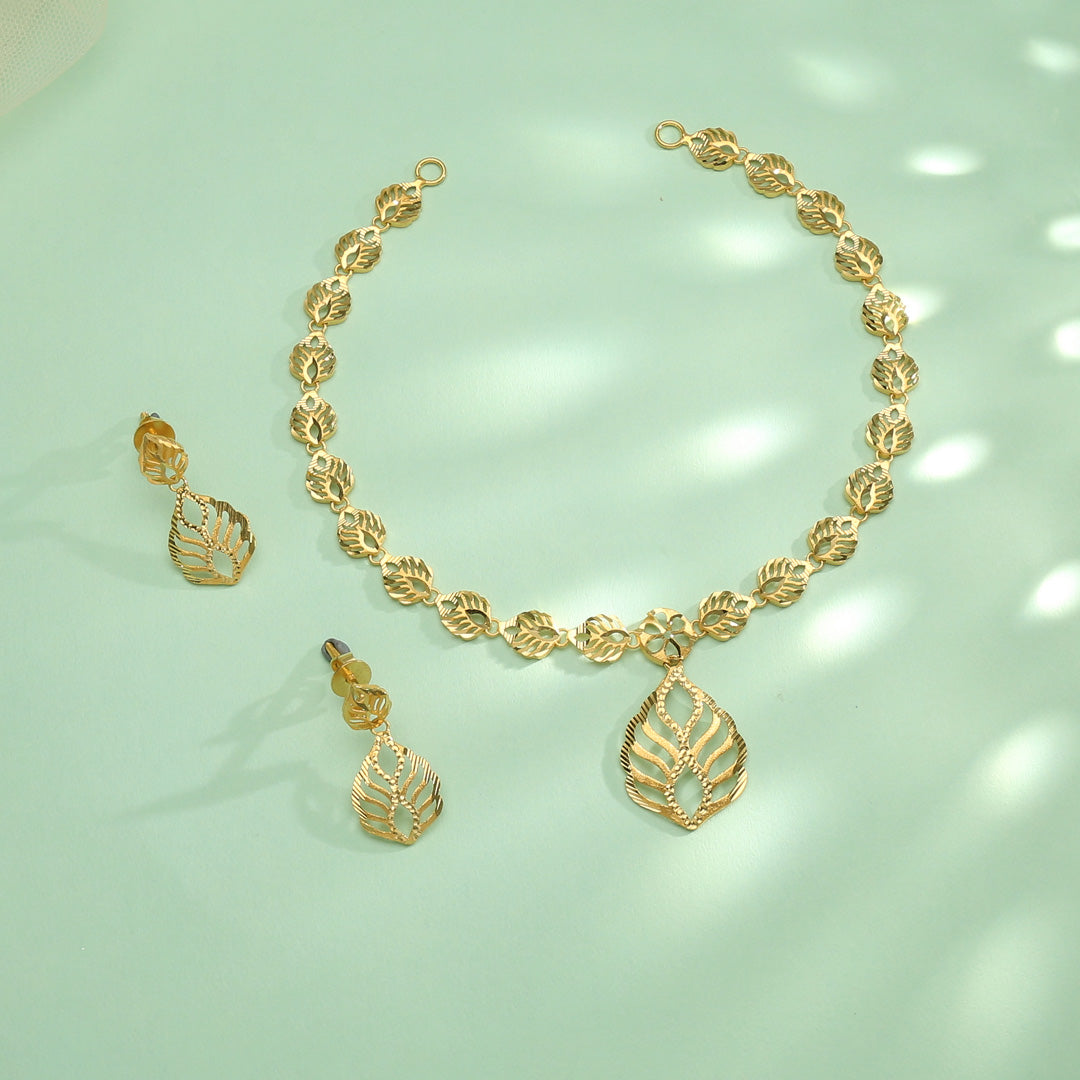 Golden Fern Gold Necklace for Her