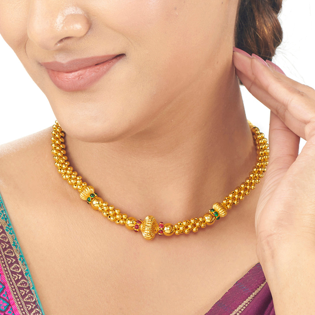 Suvarnangi Thushi Gold Necklace For Women