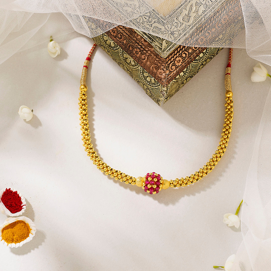 Ratnavarna Thushi Gold Necklace For Women