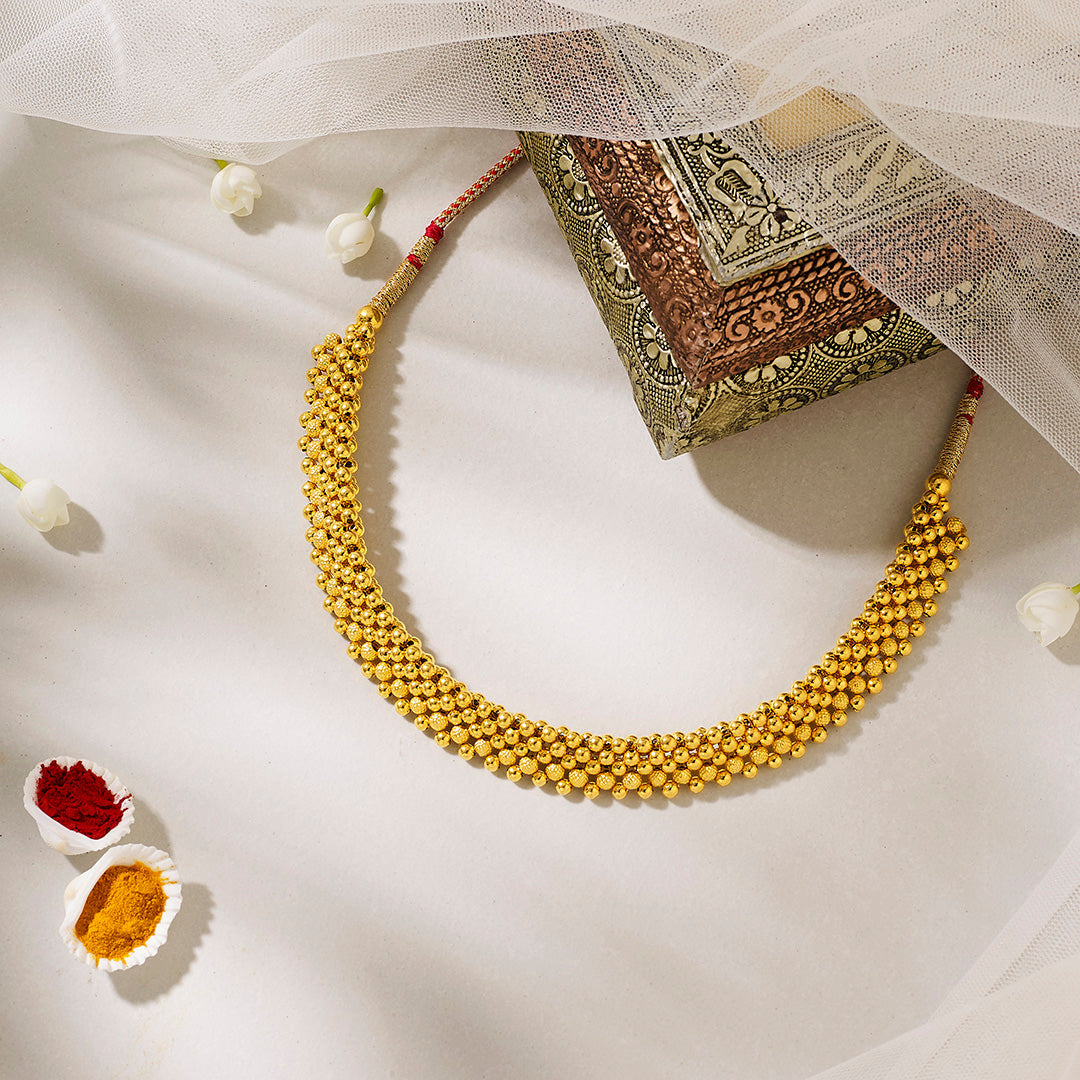 Suvarnalata Thushi Gold Necklace For Women