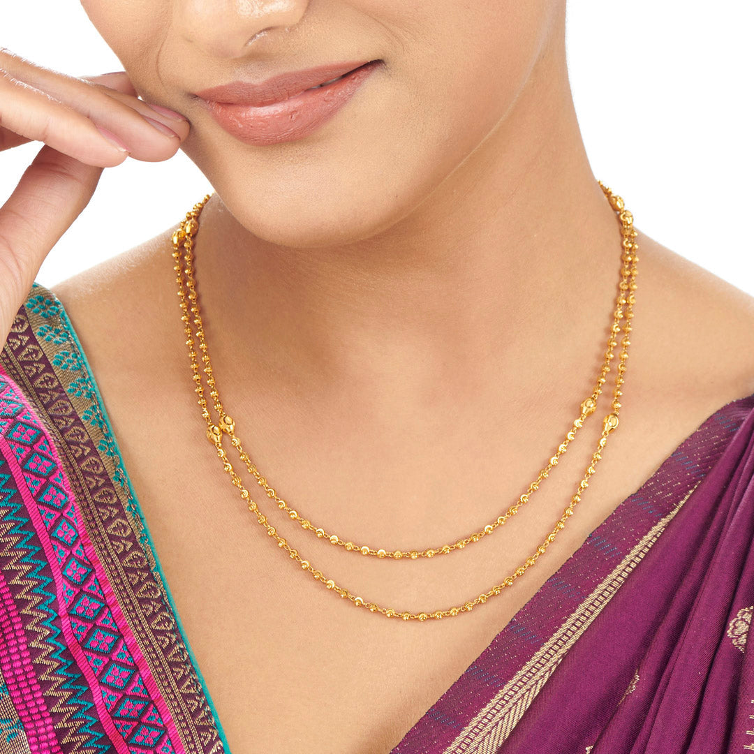 Shubhangi Mala Long Gold Necklace For Women