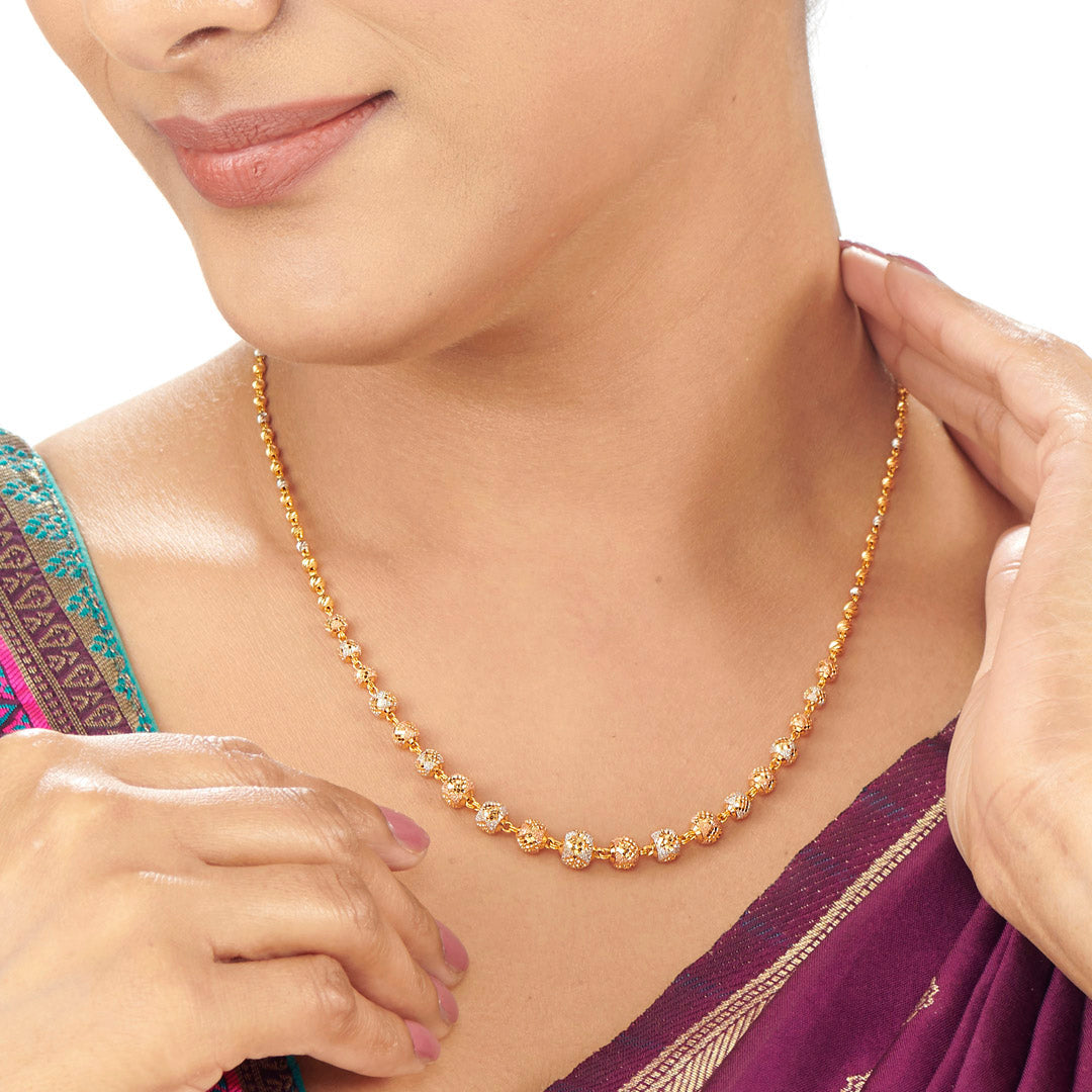 Parijaat Mala Long Gold Necklace For Women
