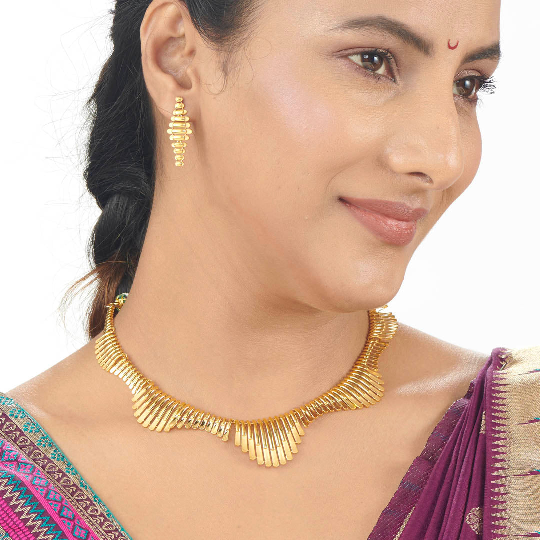 Signature Radiance Gold Necklace Set For Women