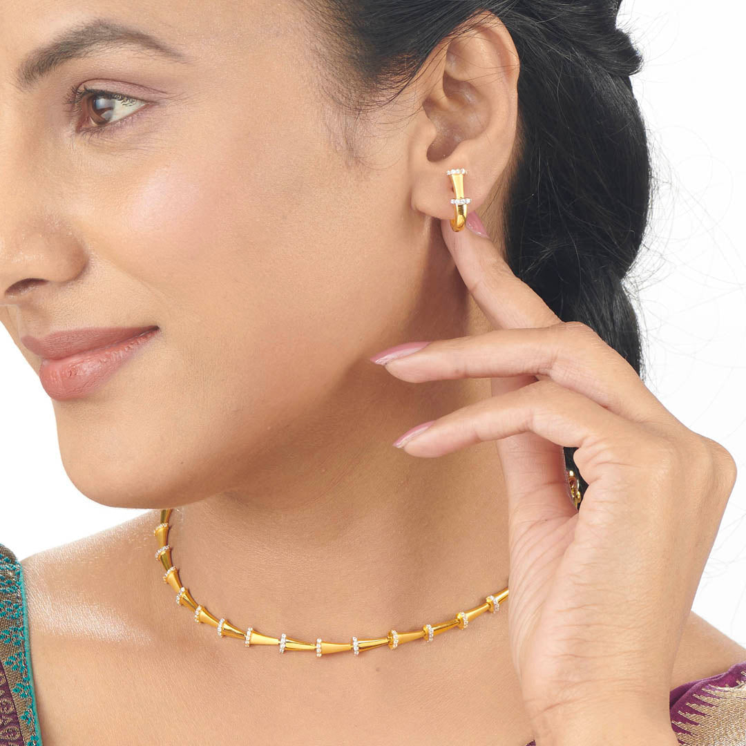 Eternal Lace Gold Necklace Set For Women