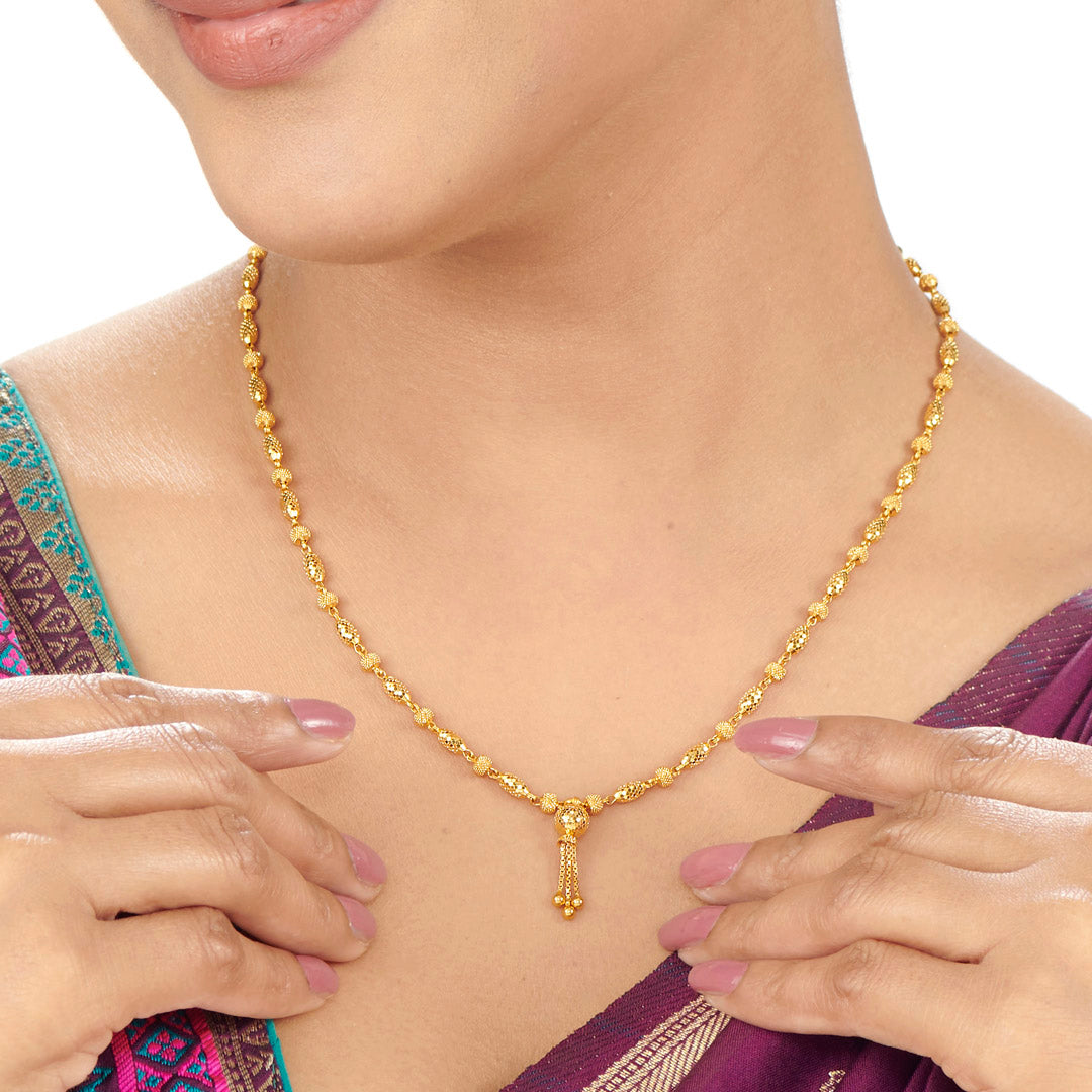 Swarn Tarang Long Gold Necklace For Women