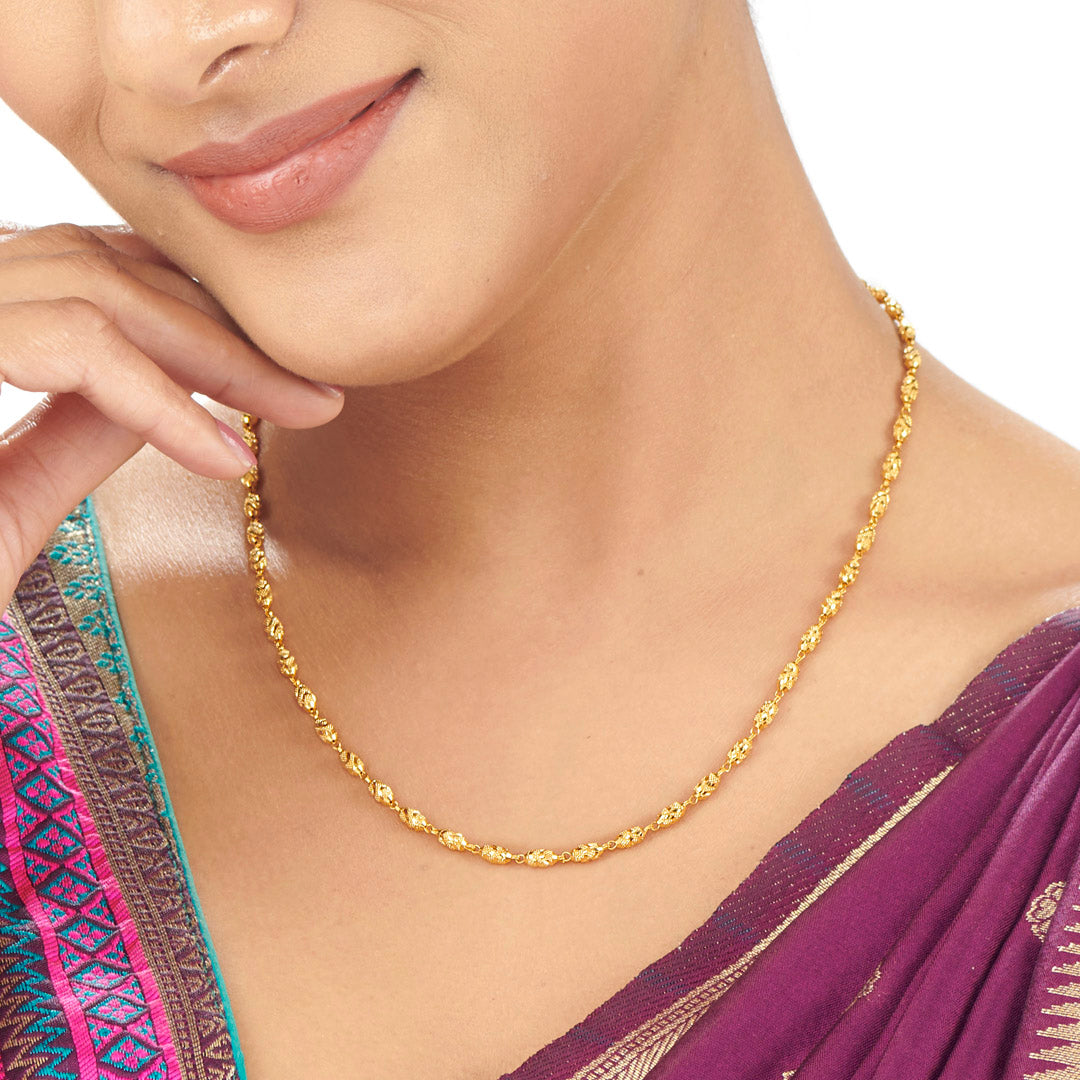 Vaidehi Haar Long Gold Necklace For Women