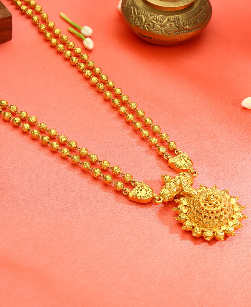 suvarna rupini yellow gold necklace  for woman