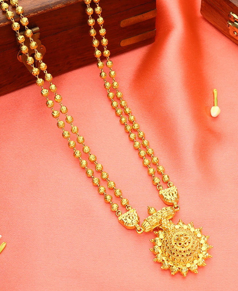 suvarna rupini yellow gold necklace  for woman