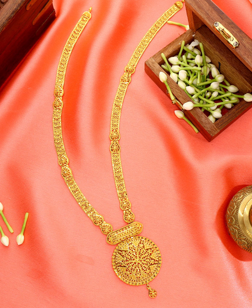 Rajsi Rivaaz Yellow Gold Necklace For Women