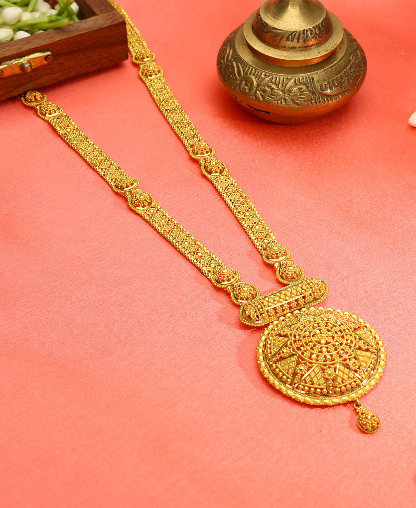 rajsi rivaaz yellow gold necklace  for woman