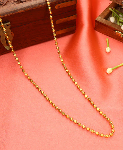 Radiant Kanthi Maal Yellow Gold Necklace  For Woman