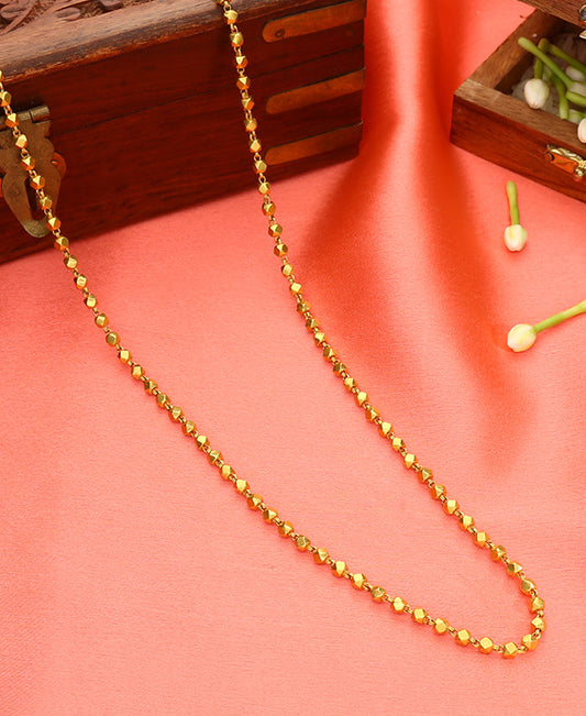 Radiant Kanthi Maal Yellow Gold Necklace  For Woman