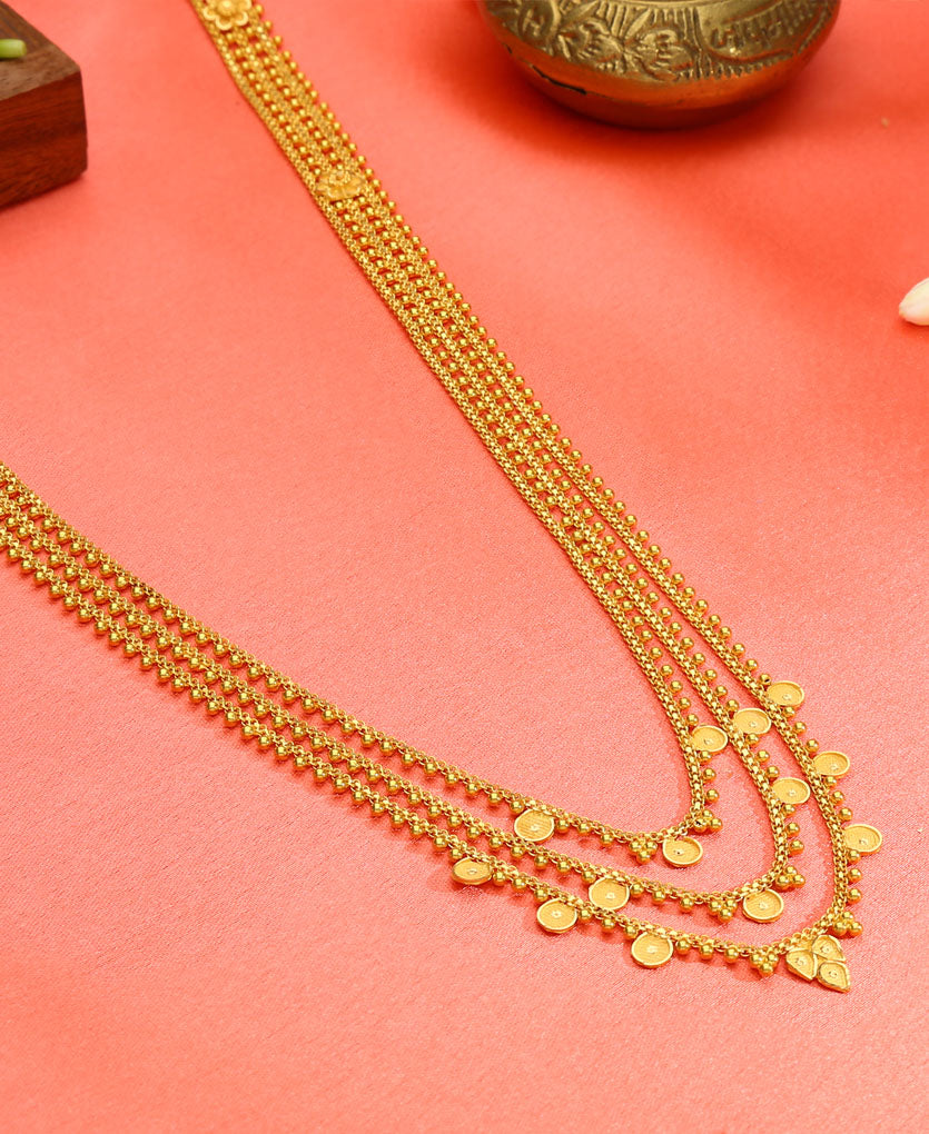 motichur haar yellow gold necklace  for woman