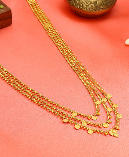 Motichur Haar Yellow Gold Necklace  For Woman