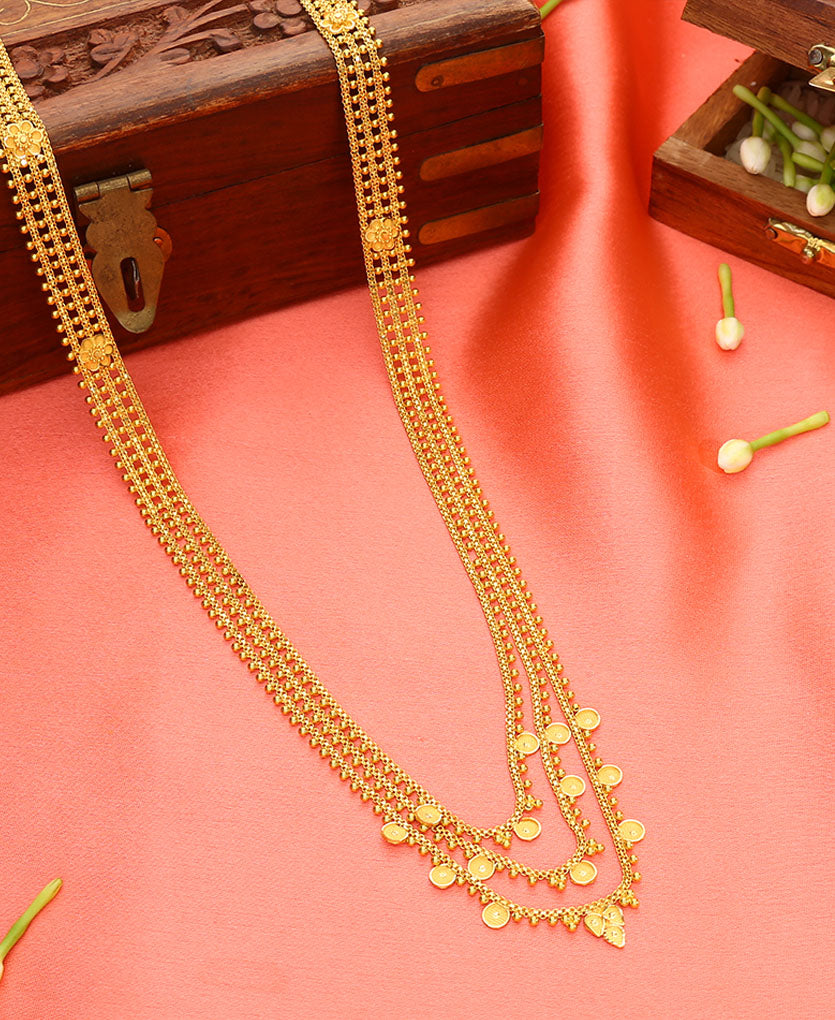 motichur haar yellow gold necklace  for woman