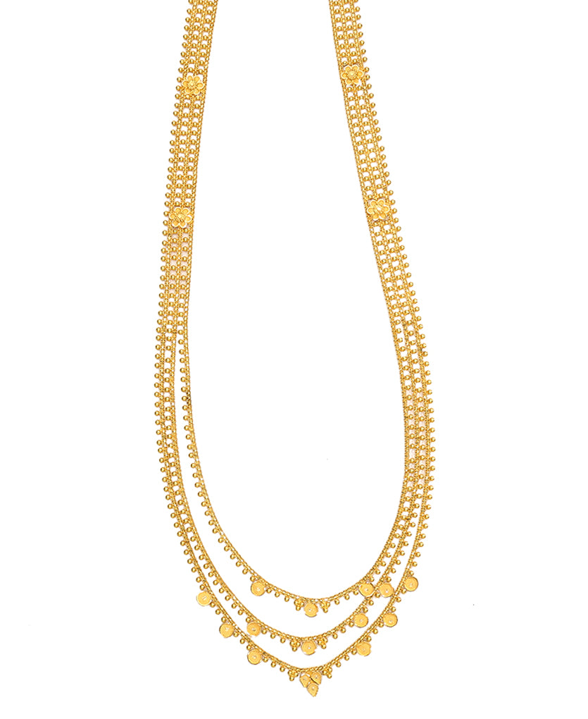 motichur haar yellow gold necklace  for woman