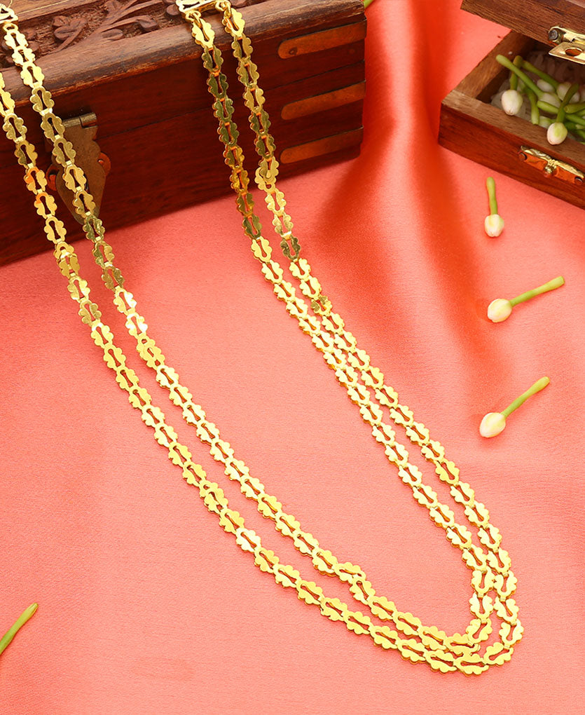 paramparik pohe haar yellow gold necklace  for woman