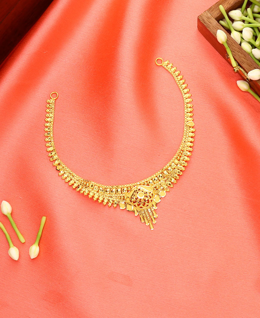 radiant kanthi maal yellow gold traditional necklace for woman