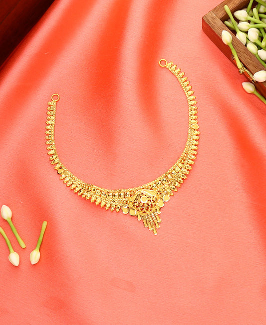 Radiant Kanthi Maal Yellow Gold Traditional Necklace For Women