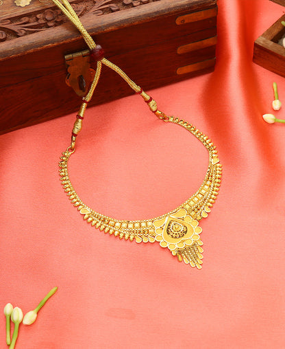 Classic Mangalya Yellow Gold Necklace  For Woman
