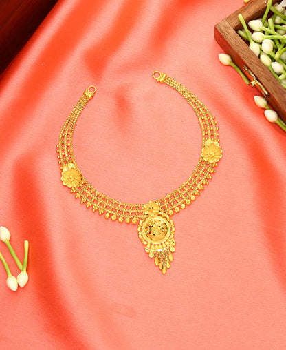 Suvarna Shringar Yellow Gold Traditional Necklace For Woman