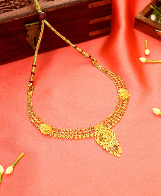 Suvarna Shringar Yellow Gold Necklace  For Woman