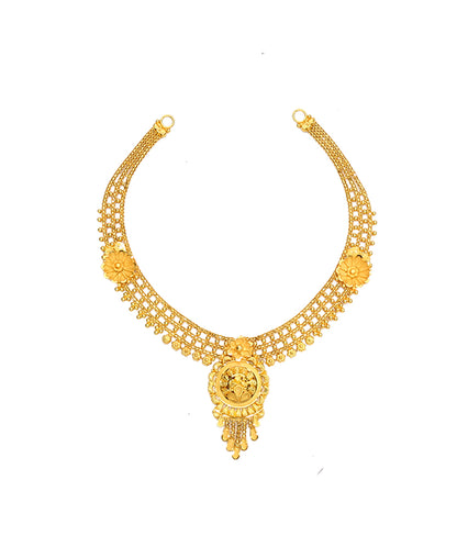 Suvarna Shringar Yellow Gold Necklace  For Woman