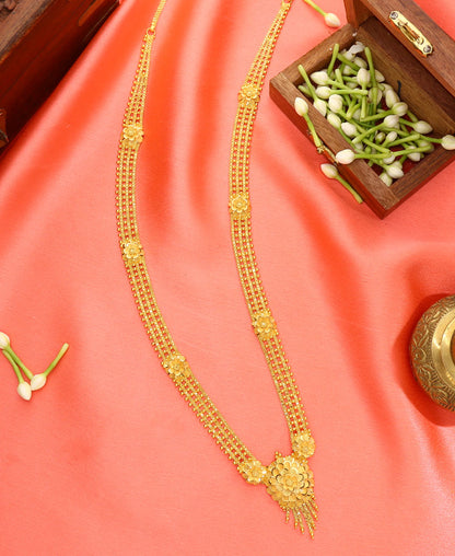 Ornamental Grace Yellow Gold Necklace  For Woman