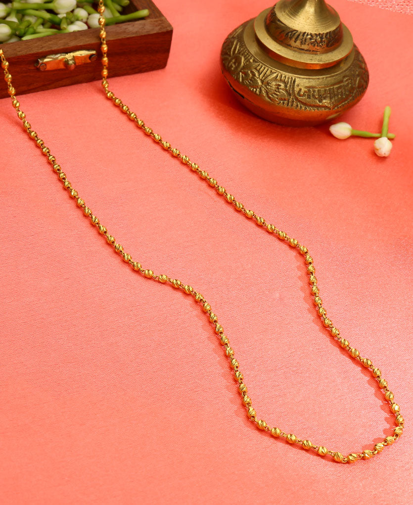 vedic grace verticle yellow gold traditional necklace for woman
