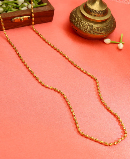 Vedic Grace Verticle Yellow Gold Traditional Necklace For Woman