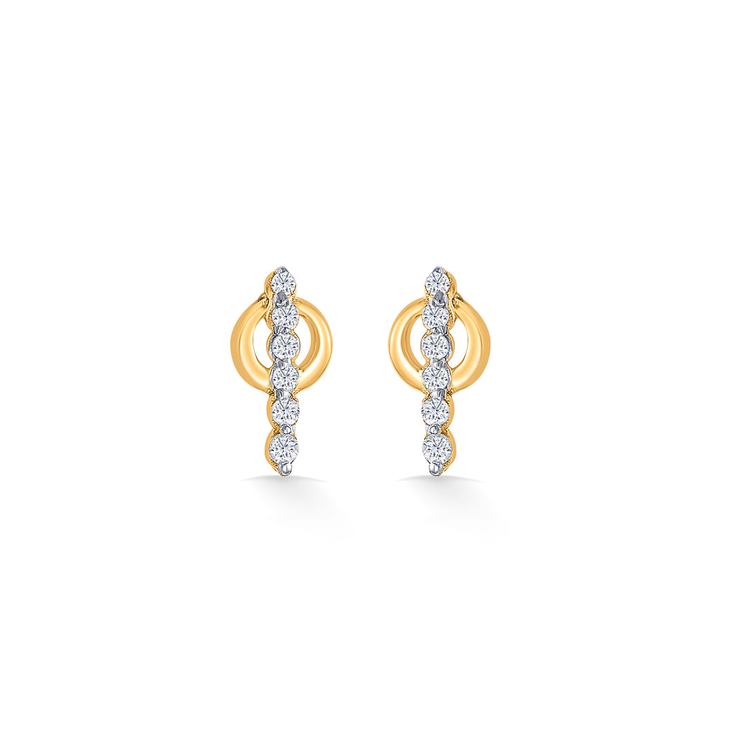 Cosmic Circle Yellow Gold Necklace For Women