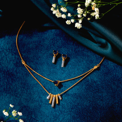 Omnis Heart Charm Yellow Gold Necklace For Women