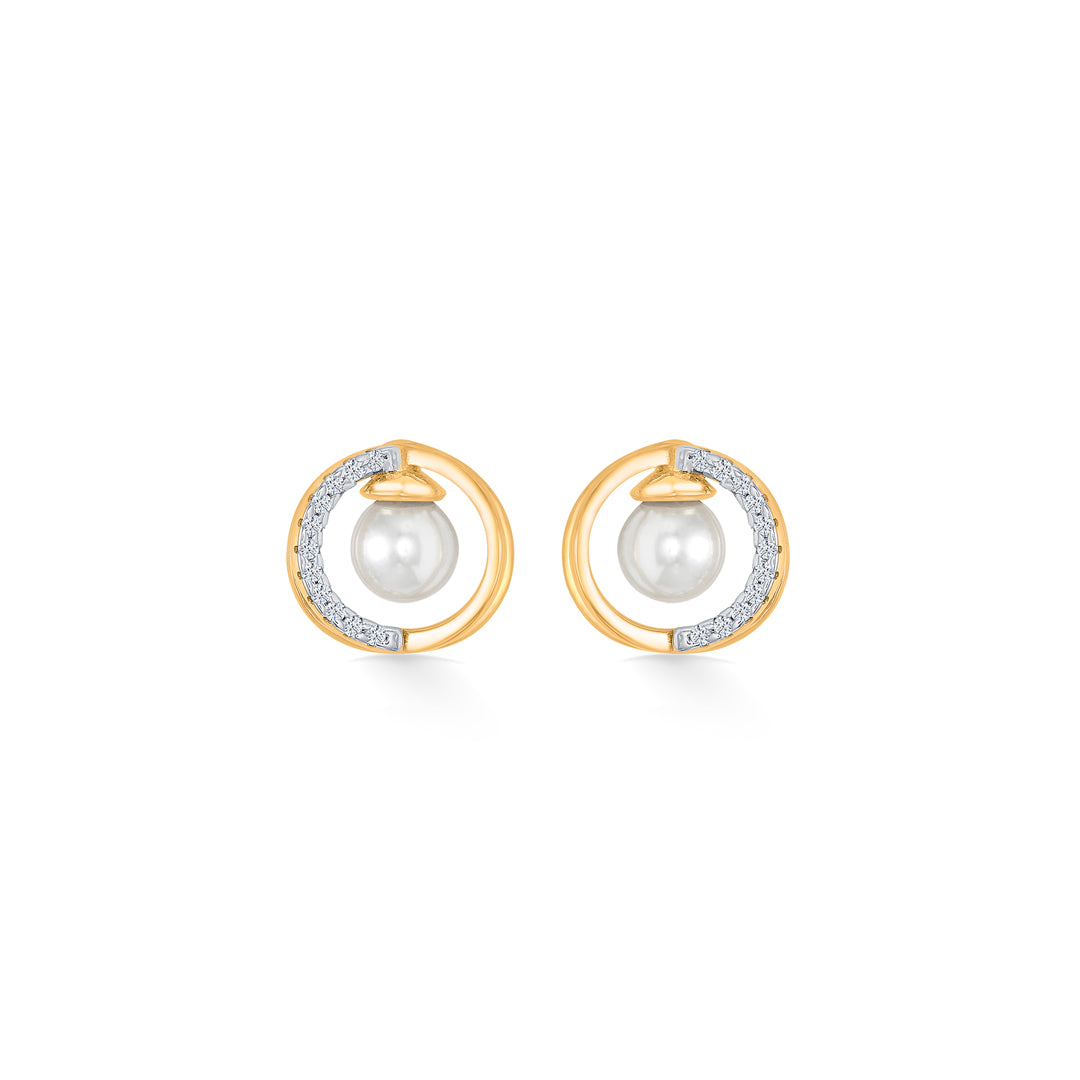 Galactic Pearl Yellow Gold Necklace For Women