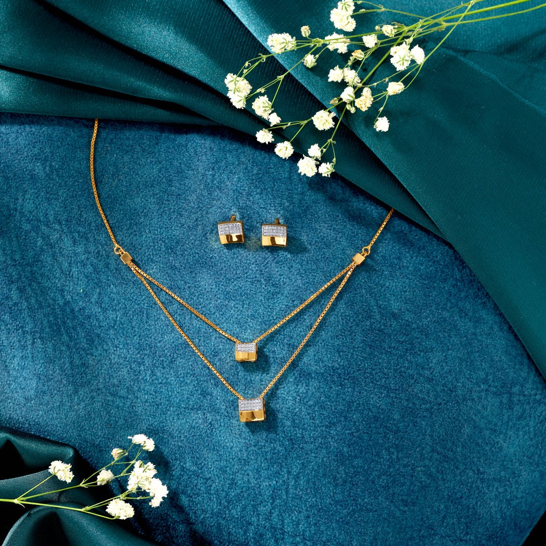 Harmony Layers Yellow Gold Necklace For Women