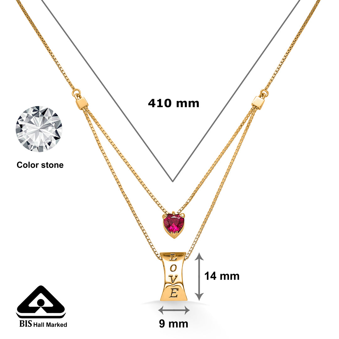 lovenza duo gold necklace