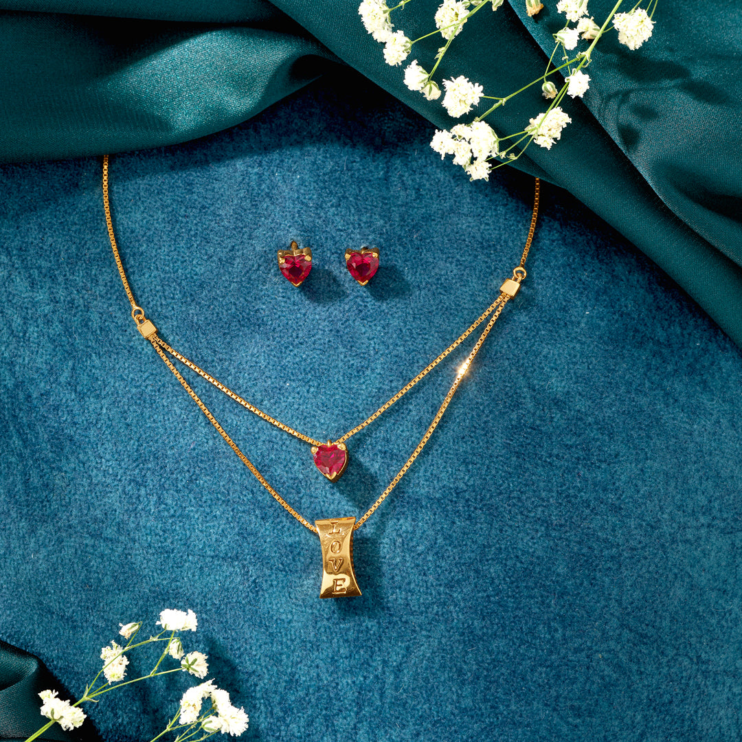 lovenza duo gold necklace