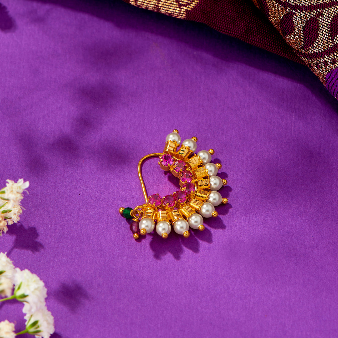 Peshwai Pearl Gold Nath