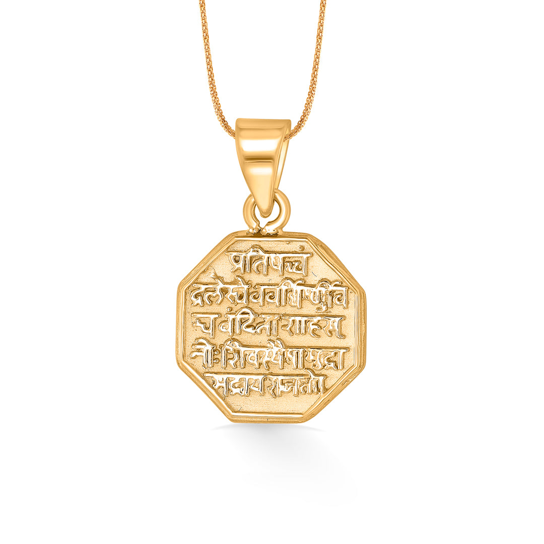 rajmudra pride yellow gold classic pendant for women