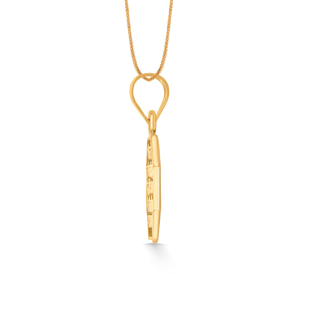 rajmudra pride yellow gold classic pendant for women
