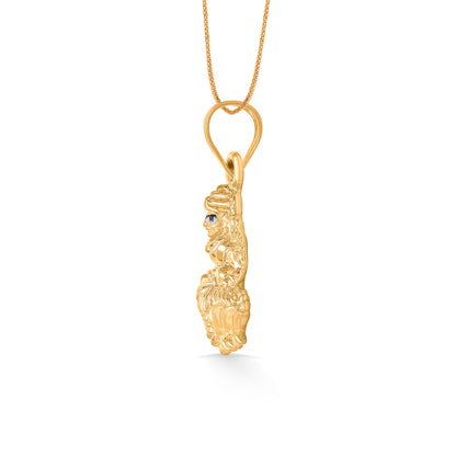 Mahalaxmi Yellow Gold Religious Pendant For Women/Men